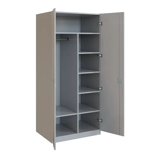 Q 23-80 skříň šatní, 2-dvéřová, 800x600x1800mm, šedá